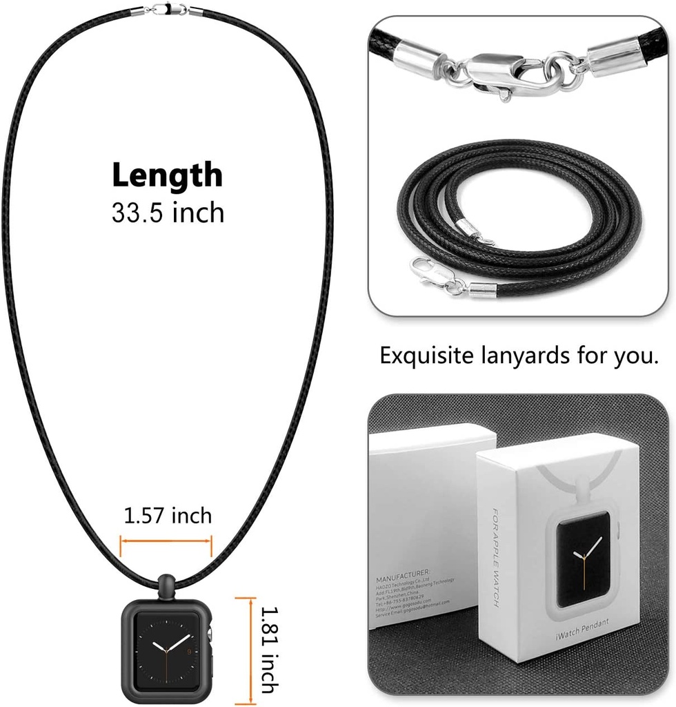 Apple Watch Necklace Pendant Silicone Case Cover Replacement for iWatch Pendant