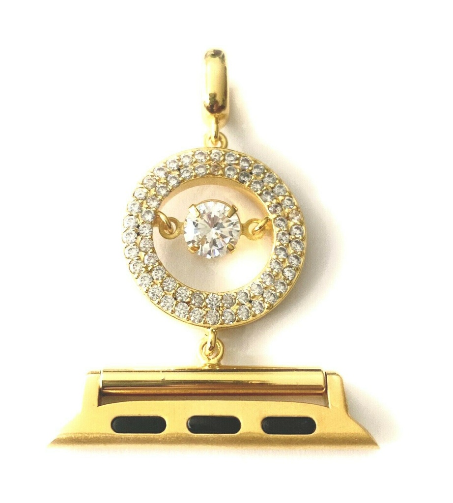 Bling Apple Watch Pendant Charm Necklace Chain Bezel Case